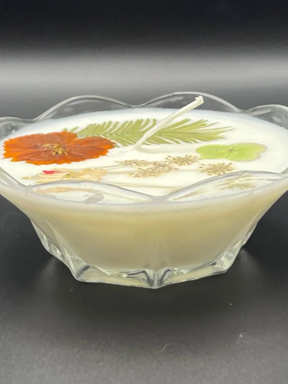 Autumn Meadow Glass Bowl Soy Candle
